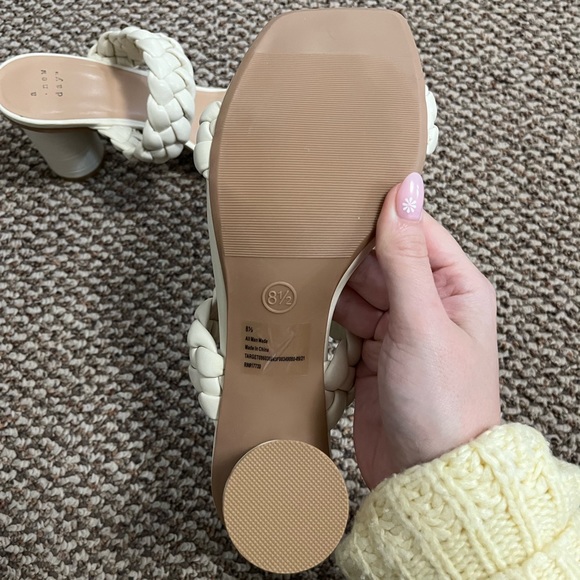 Cream Heels Sandals - Picture 2 of 2